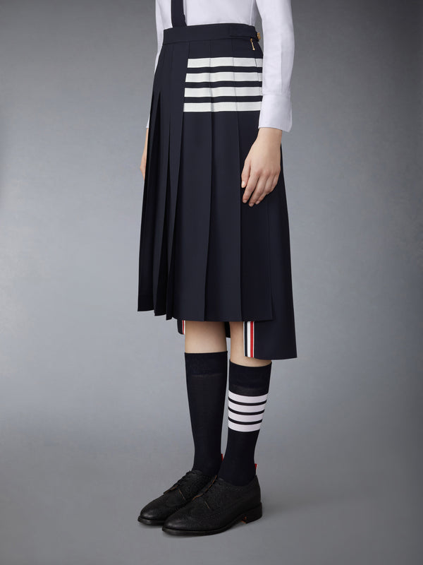 PLAIN WEAVE 4-BAR MIDI PLEATED SKIRT - image 2