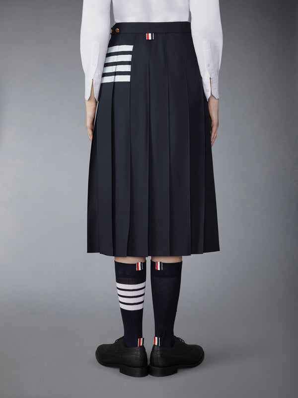 PLAIN WEAVE 4-BAR MIDI PLEATED SKIRT - image 3