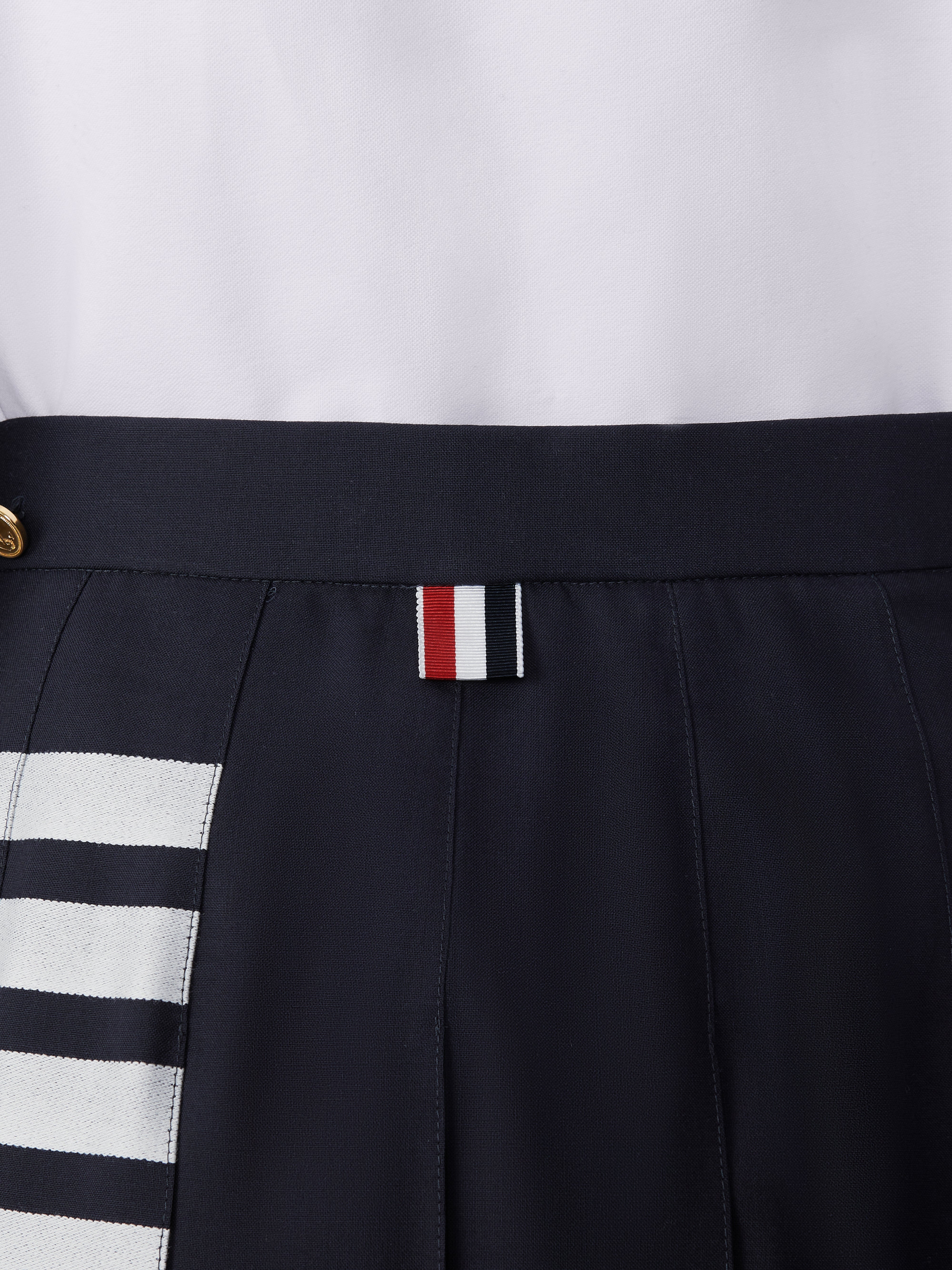 【関税込み】thom browne 4 bar’ skirt Silk Twill 4 Bar Midi Pleated Skirt | Thom Browne
