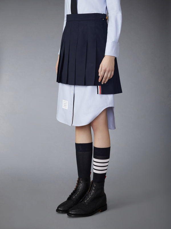 Plain Weave School Uniform Pleated Mini Skirt