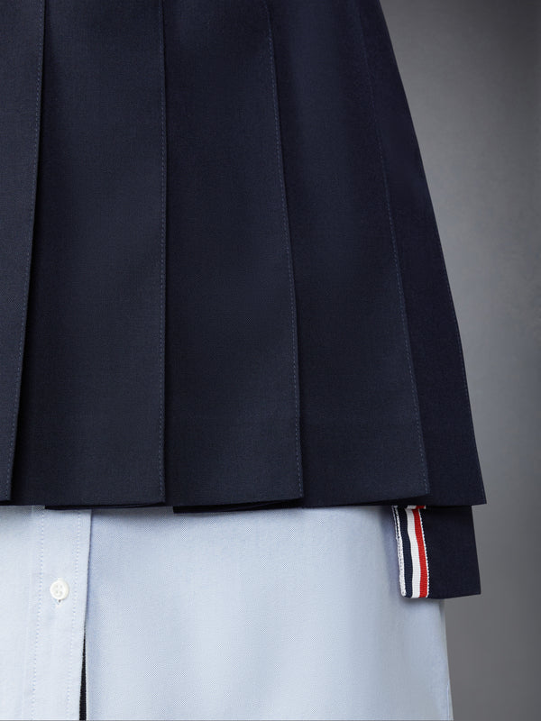 Plain Weave School Uniform Pleated Mini Skirt
