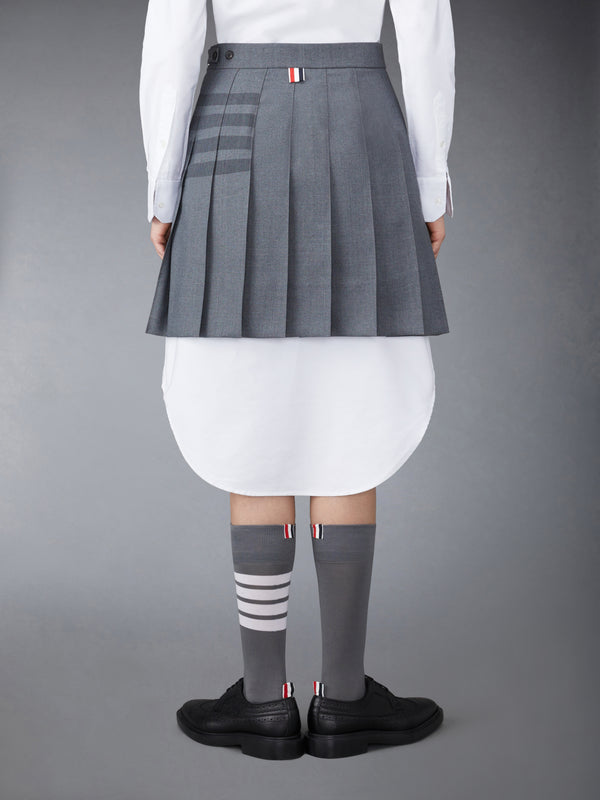 STEP TWILL SCHOOL UNIFORM 4-BAR MINI PLEATED SKIRT - image 3