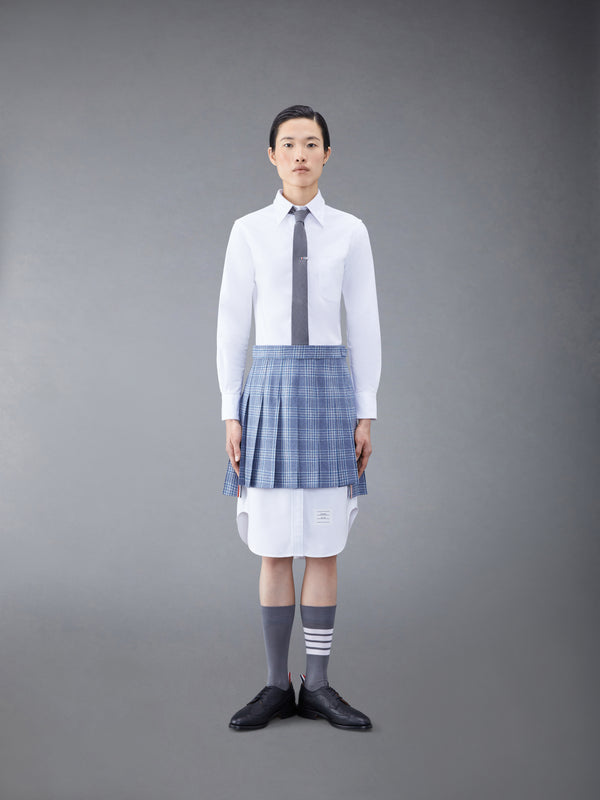 Wool Cashmere Check Pleated Mini Skirt - image 4