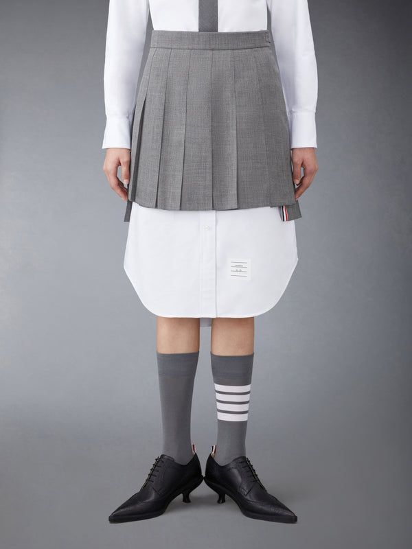 WOOL FRESCO MINI PLEATED SKIRT - featured image