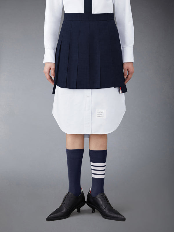 WOOL FRESCO MINI PLEATED SKIRT - featured image