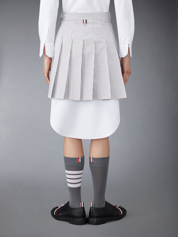 SEERSUCKER MINI PLEATED SKIRT - image 3