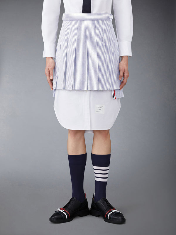 SEERSUCKER MINI PLEATED SKIRT - featured image