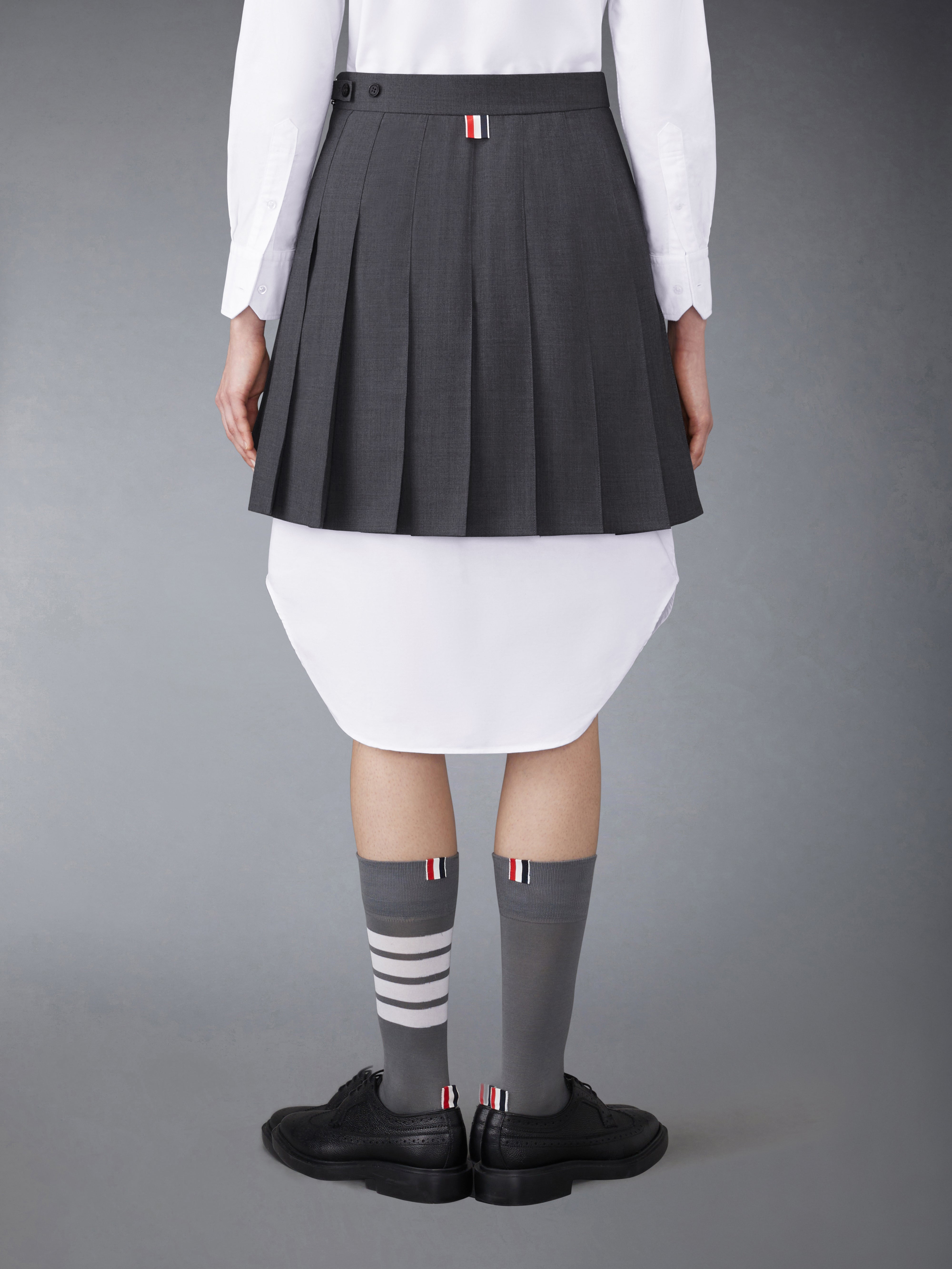 ツイル プリーツ ロングスカート | Thom Browne