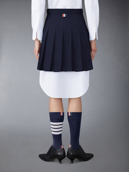 SCHOOL UNIFORM PLAIN WEAVE MINI PLEATED SKIRT