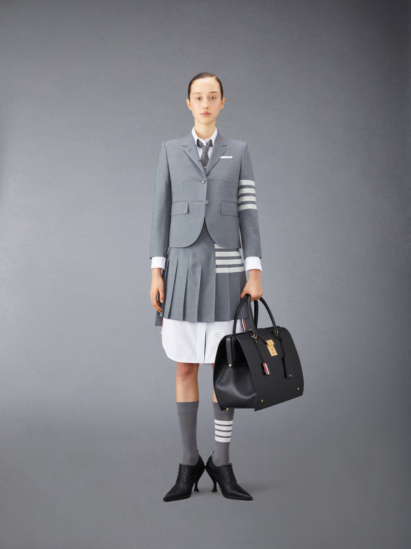 PLAIN WEAVE 4-BAR MINI PLEATED SKIRT - image 4