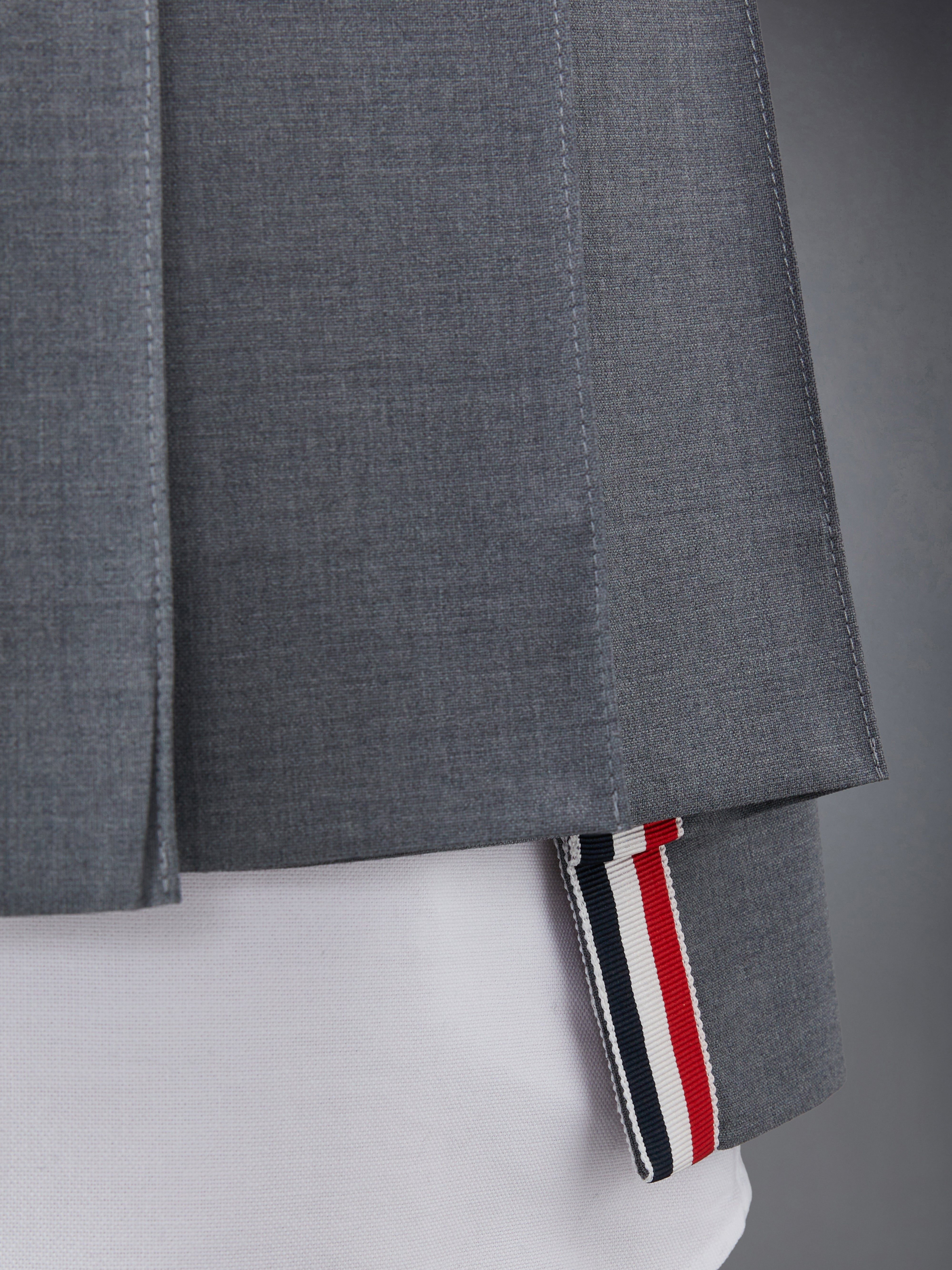 平織り4BARプリーツミニスカート | Thom Browne