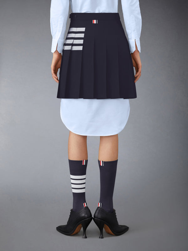 PLAIN WEAVE 4-BAR MINI PLEATED SKIRT - image 3