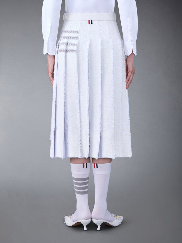 CLASSIC TWEED  BRAIDED TIPPING PLEATED SKIRT - image 3