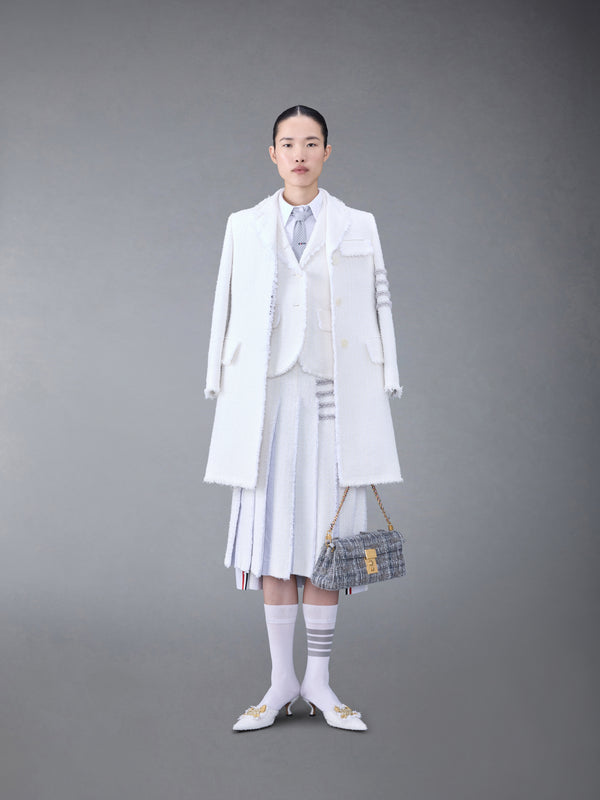 CLASSIC TWEED  BRAIDED TIPPING PLEATED SKIRT - image 4