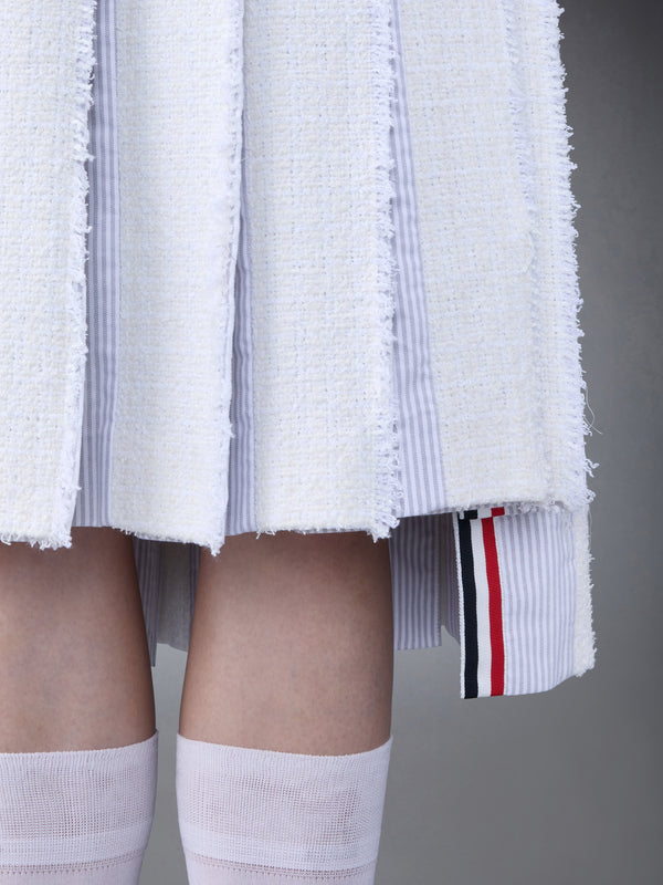 CLASSIC TWEED  BRAIDED TIPPING PLEATED SKIRT - image 5