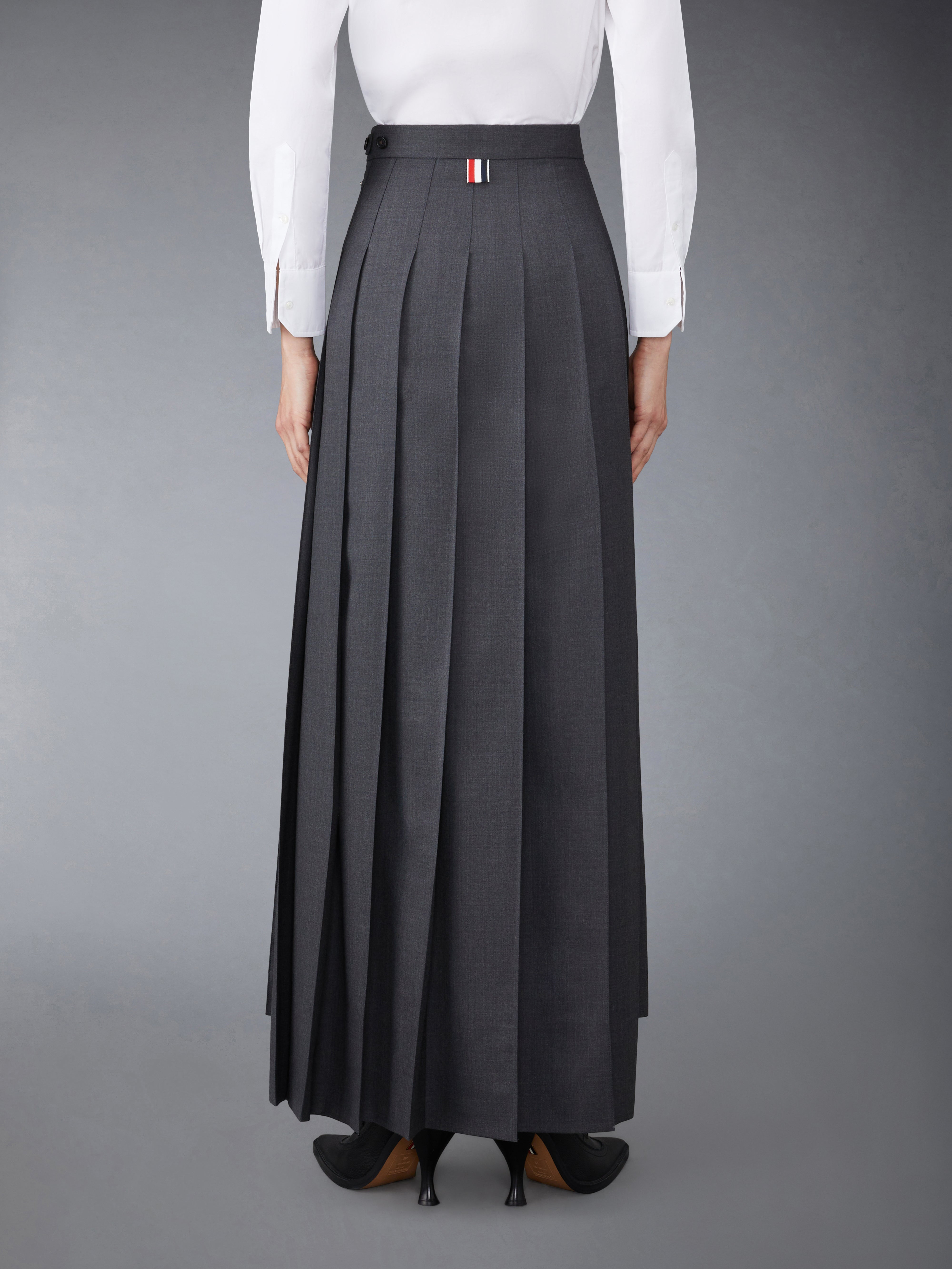 Twill Pleated Long Skirt | Thom Browne