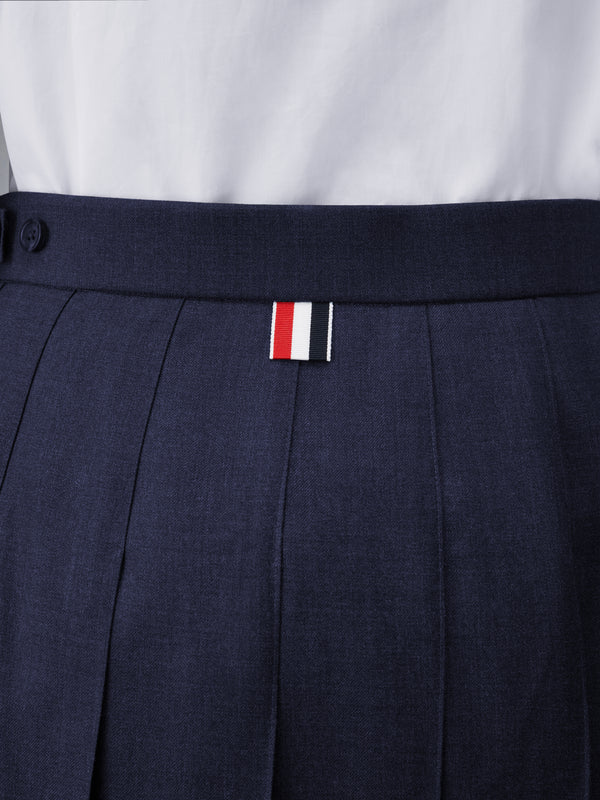 TWILL PLEATED LONG SKIRT