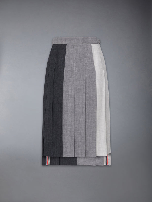 FUNMIX WOOL FRESCO CLASSIC MIDI PLEATED SKIRT - featured image