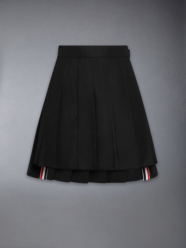 3-PLY WOOL MOHAIR PLEATED MINI SKIRT - featured image