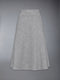 LIGHT WEIGHT IRISH DONEGAL TWEED MIDI A-LINE SIDE TAB SKIRT - MED GREY