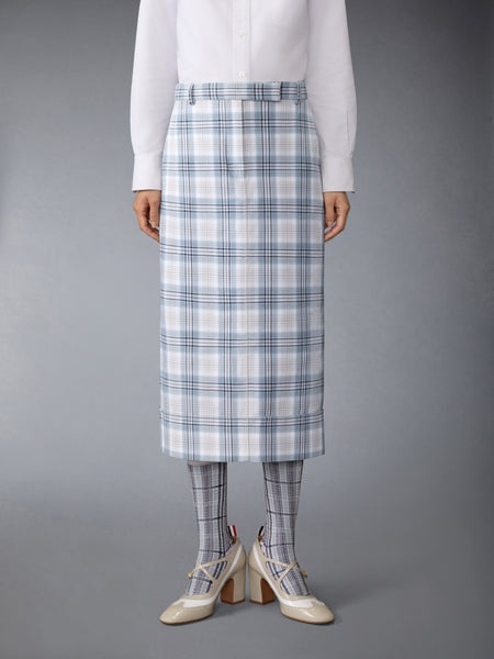 WINDOWPANE PLAID BELTLOOP SACK SKIRT SEASONAL MULTI