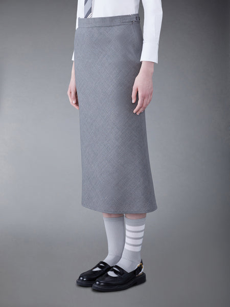FRESCO MAXI LOW RISE BIAS SKIRT MED GREY