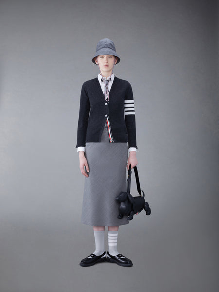 FRESCO MAXI LOW RISE BIAS SKIRT MED GREY