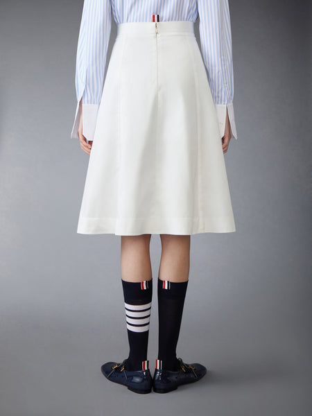 TYPEWRITER CLOTH A-LINE SKIRT WHITE