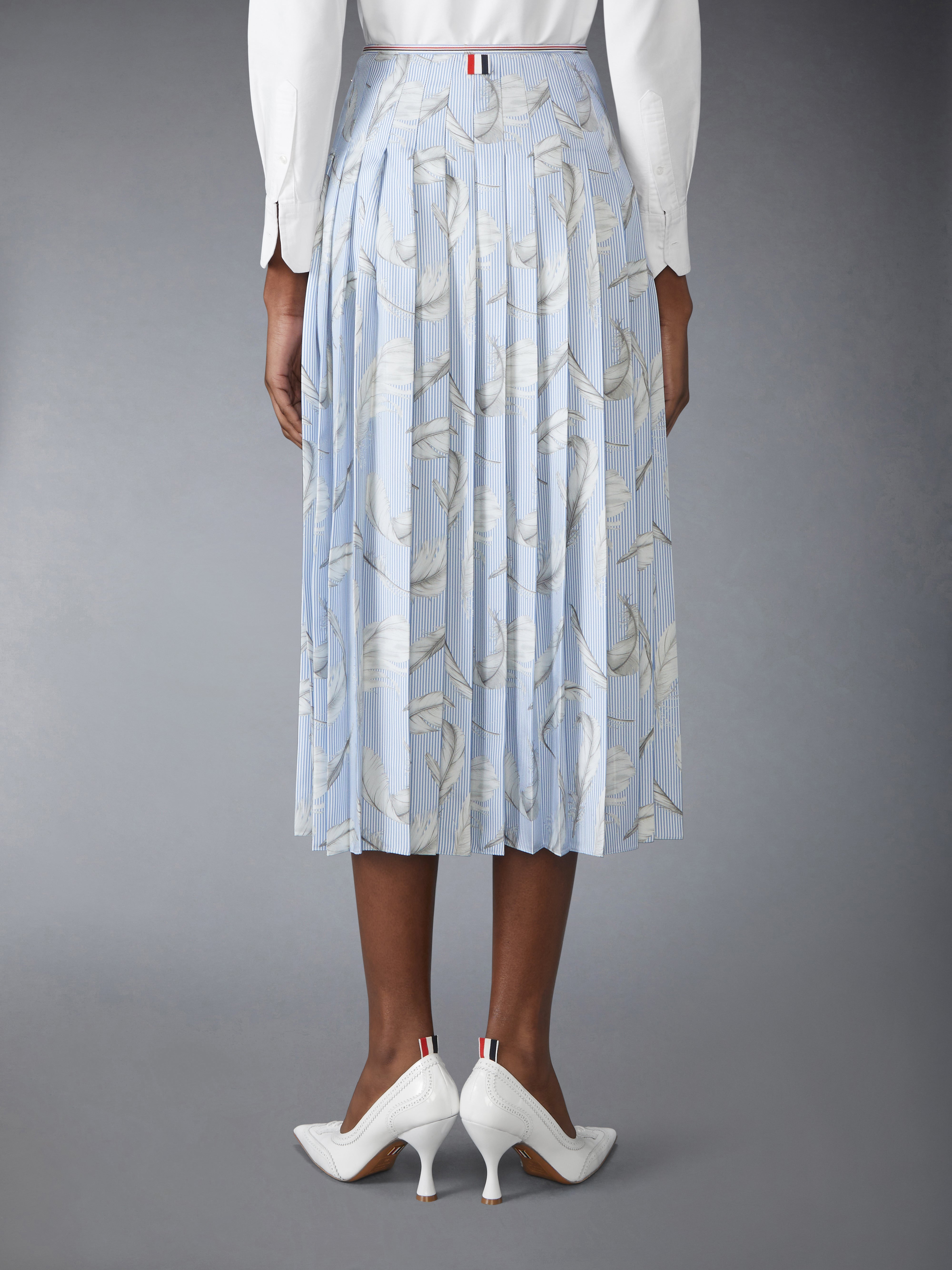 Feather Printed Silk Twill High Armhole Sportcoat | Thom Browne