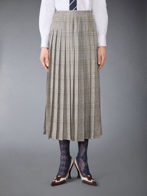 HUNTING TWEED SILK TWILL PLEATED SKIRT - image 1