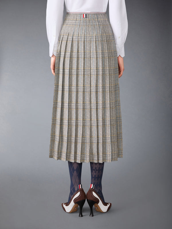HUNTING TWEED SILK TWILL PLEATED SKIRT - image 3