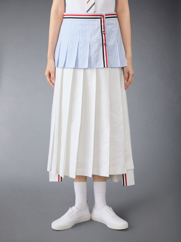 MADRAS COTTON MINI PLEATED WRAP SKIRT - image 1