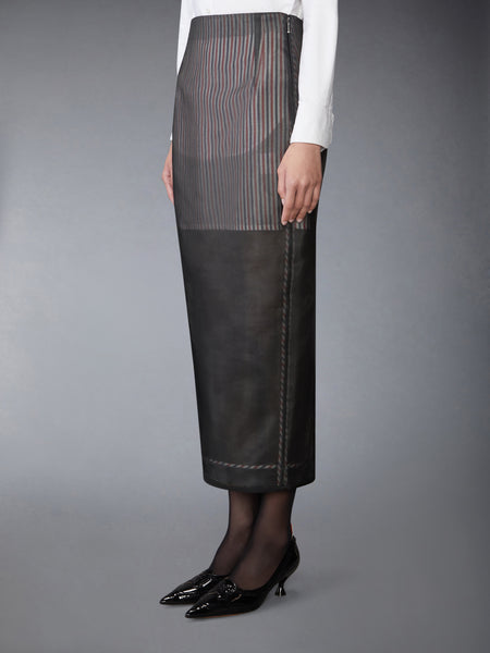SILK ORGANZA HIGH WAISTED PENCIL SKIRT