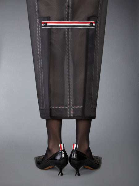 SILK ORGANZA HIGH WAISTED PENCIL SKIRT