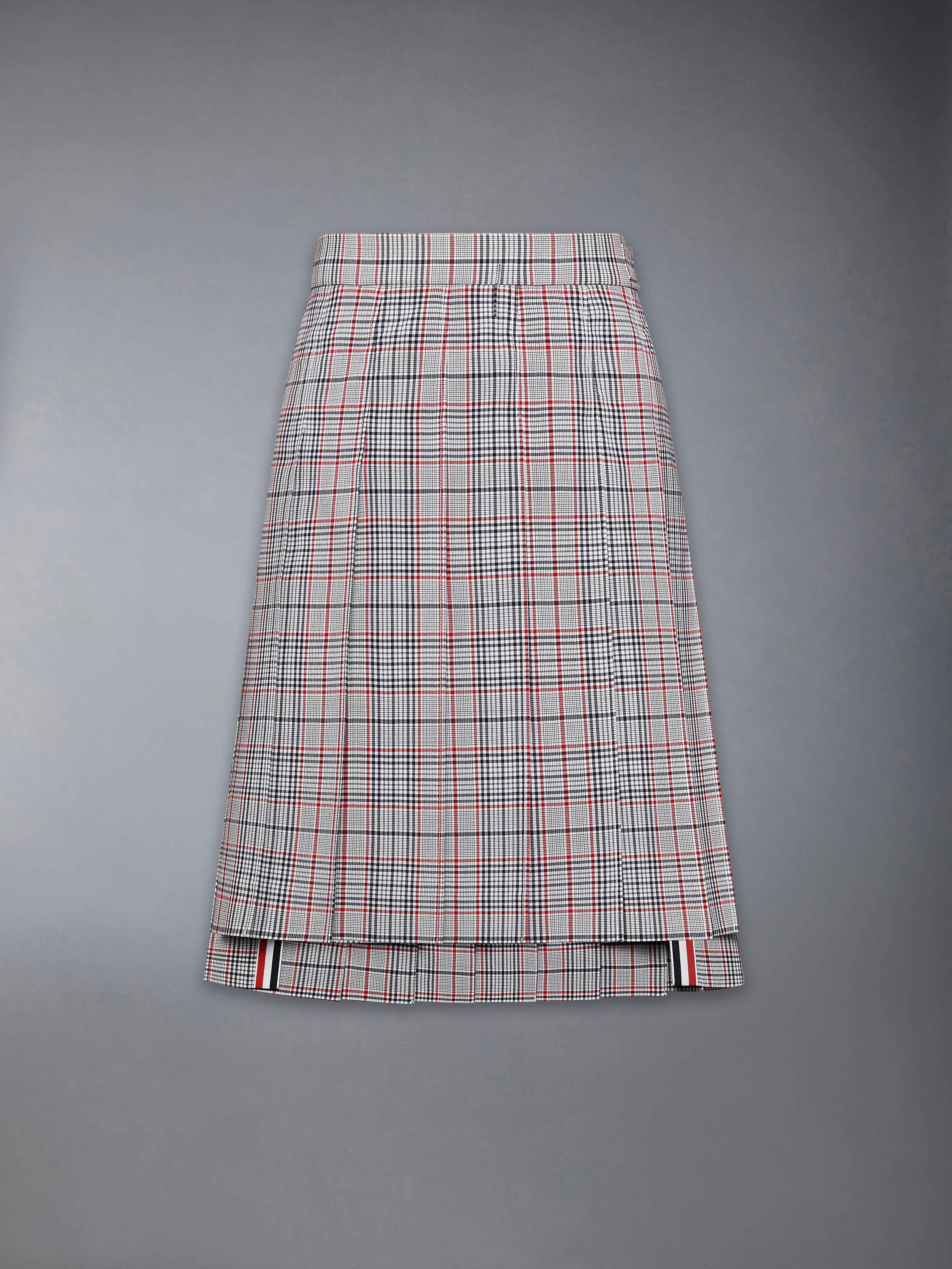 プレイド チェック クールウール プリーツスカート | Thom Browne