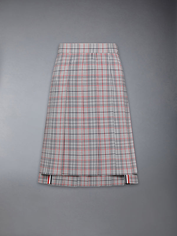 PLAID CHECK COOL WOOL PLEATED SKIRT - featured image