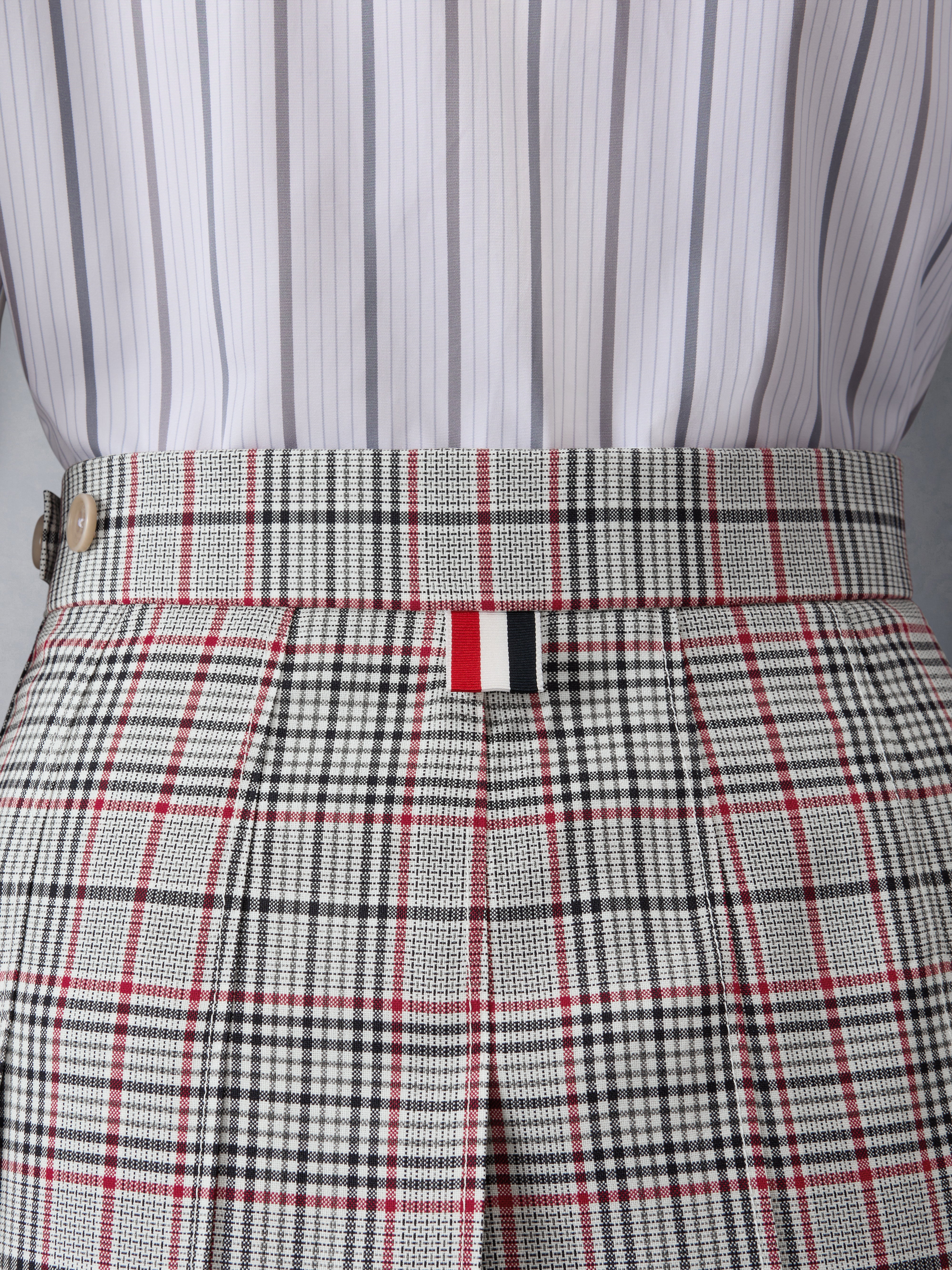 プレイド チェック クールウール プリーツスカート | Thom Browne