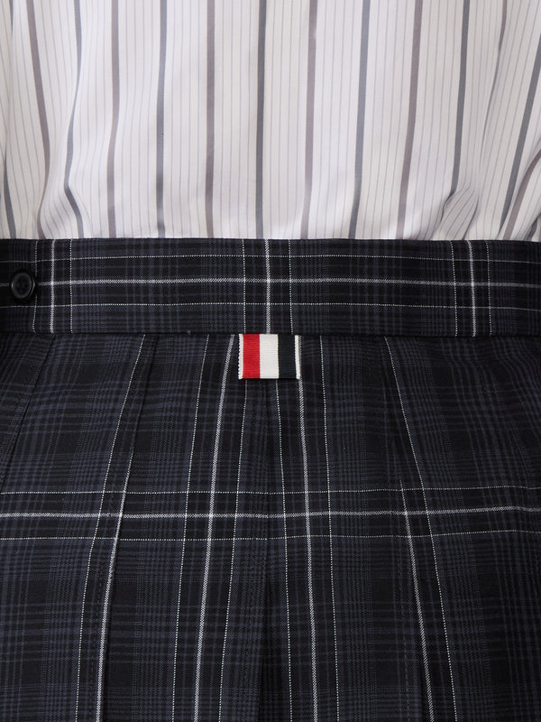 WINDOWPANE PLAID COOL WOOL PLEATED SKIRT - image 5