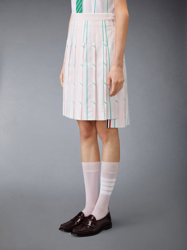 MADRAS COTTON STRIPED PLEATED SKIRT - image 2