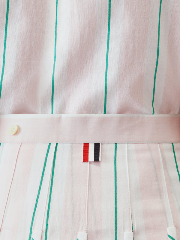 MADRAS COTTON STRIPED PLEATED SKIRT - image 5