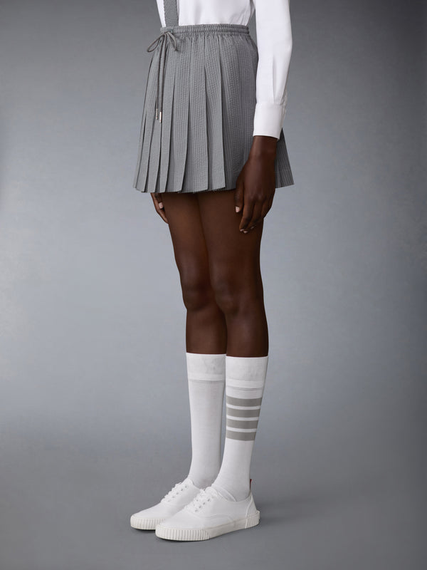 WOOL SEERSUCKER DRAWSTRING PLEATED MINI SKIRT - image 2