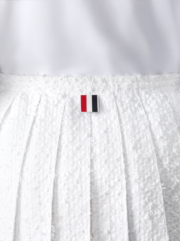 EYELASH TWEED DRAWSTRING PLEATED MINI SKIRT - image 5