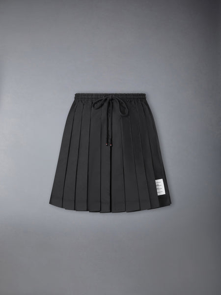 RIPSTOP PLEATED MINI SKIRT BLACK