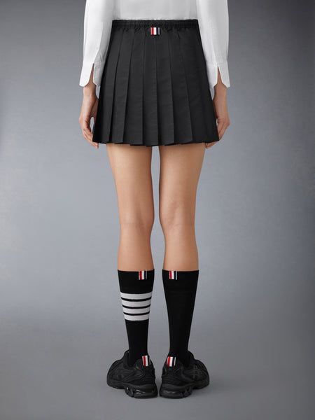 RIPSTOP PLEATED MINI SKIRT BLACK