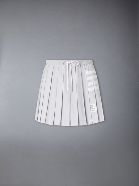 OXFORD 4-BAR DRAWSTRING PLEATED MINI SKIRT LT GREY