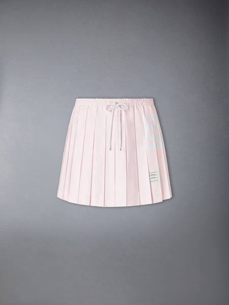 OXFORD 4-BAR DRAWSTRING PLEATED MINI SKIRT LT PINK