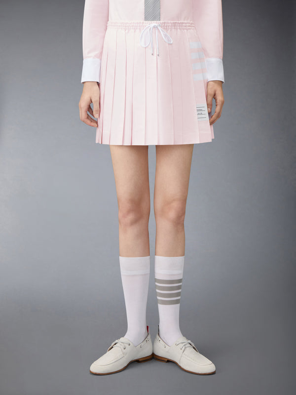 OXFORD 4-BAR DRAWSTRING PLEATED MINI SKIRT - image 1
