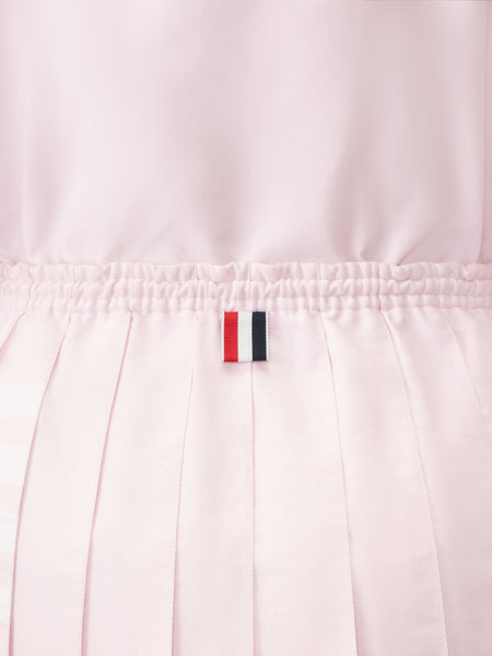 OXFORD 4-BAR DRAWSTRING PLEATED MINI SKIRT LT PINK