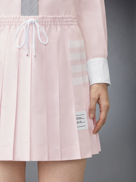 OXFORD 4-BAR DRAWSTRING PLEATED MINI SKIRT LT PINK