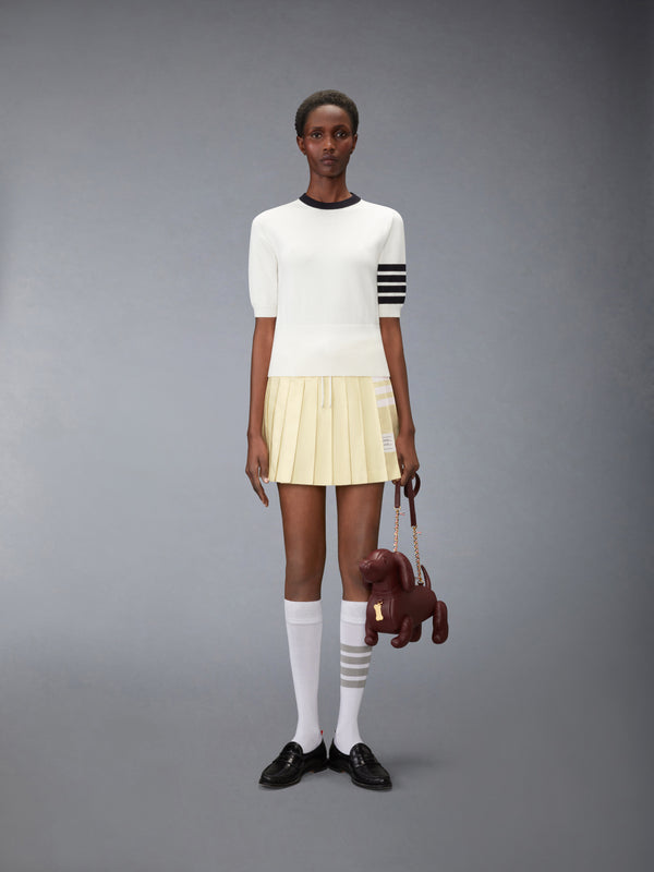 OXFORD 4-BAR DRAWSTRING PLEATED MINI SKIRT - image 4